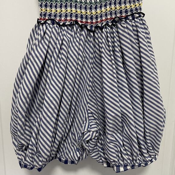 Clan C Bubble Smocked Zigzag Romper Size 12M - Picture 3 of 10